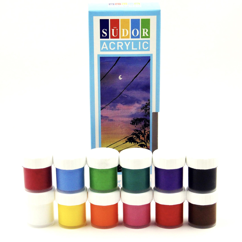 SÜDOR-SD126 AKRİLİK BOYA SET 12 Lİ 20 ML