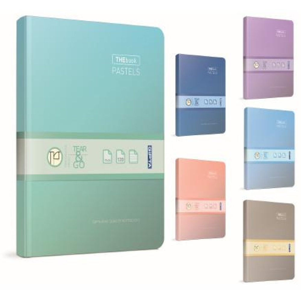 GIPTA-3-3305000-2011 THEBOOK PASTELS İP DİKİŞ SERT KAPAK DEFTER 20X28 KARELİ 200 YP