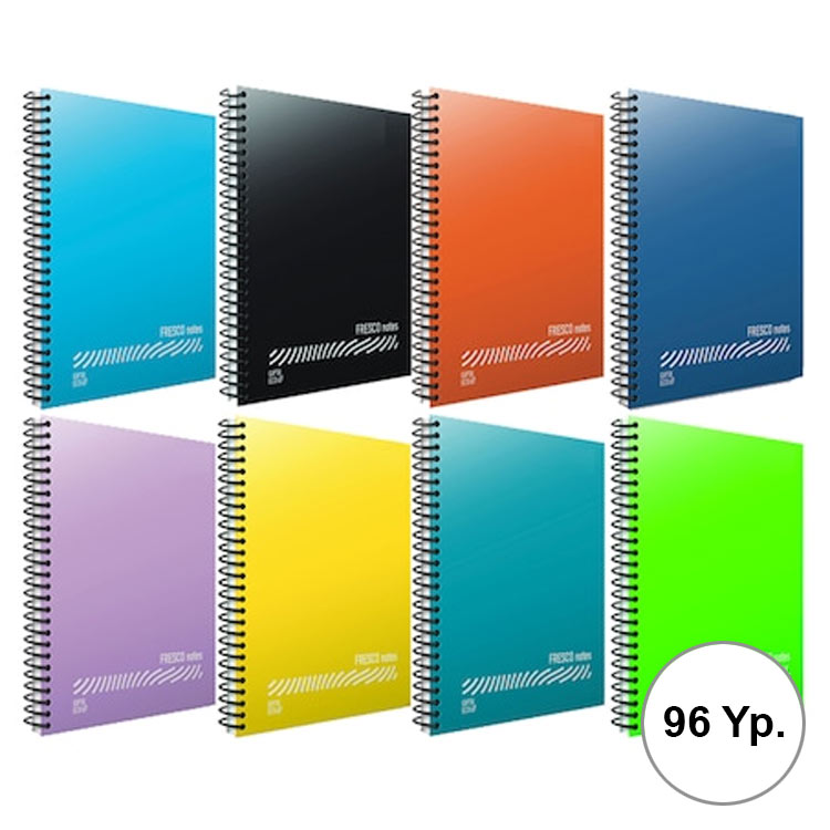 ÇİZGİSİZ DEFTER FRESCO MODEL SPİRALLİ PP KAPAK A4 96 YP GIPTA - 4937000