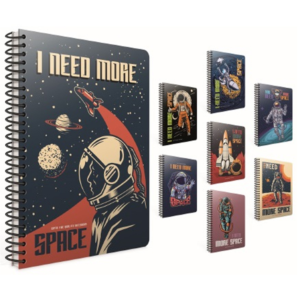 GIPTA-3-5682000-2011 SPACE SPİRALLİ KARTON KAPAK  DEFTER A6 ÇİZGİLİ 80 YP