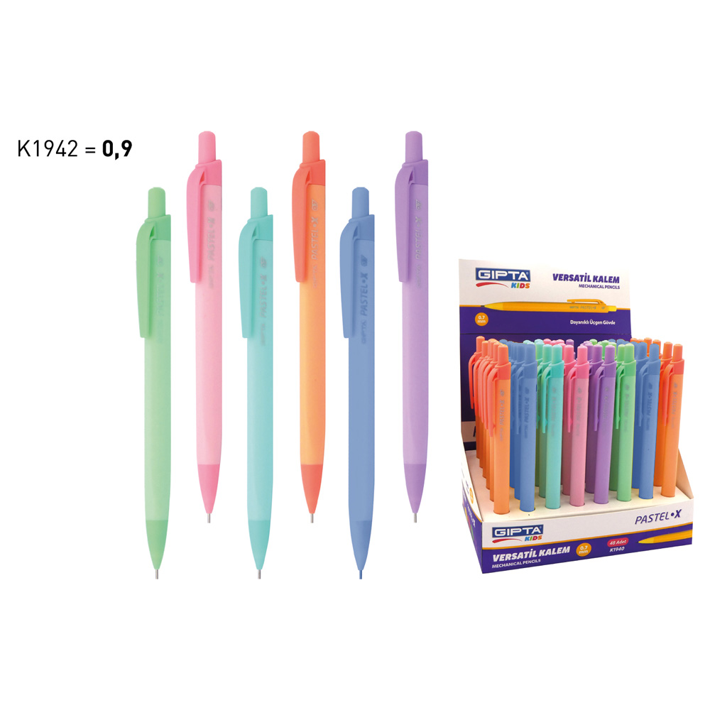 GIPTA-K194200 VERSATIL KALEM 09 MM PASTEL X 48 LI STANT-D