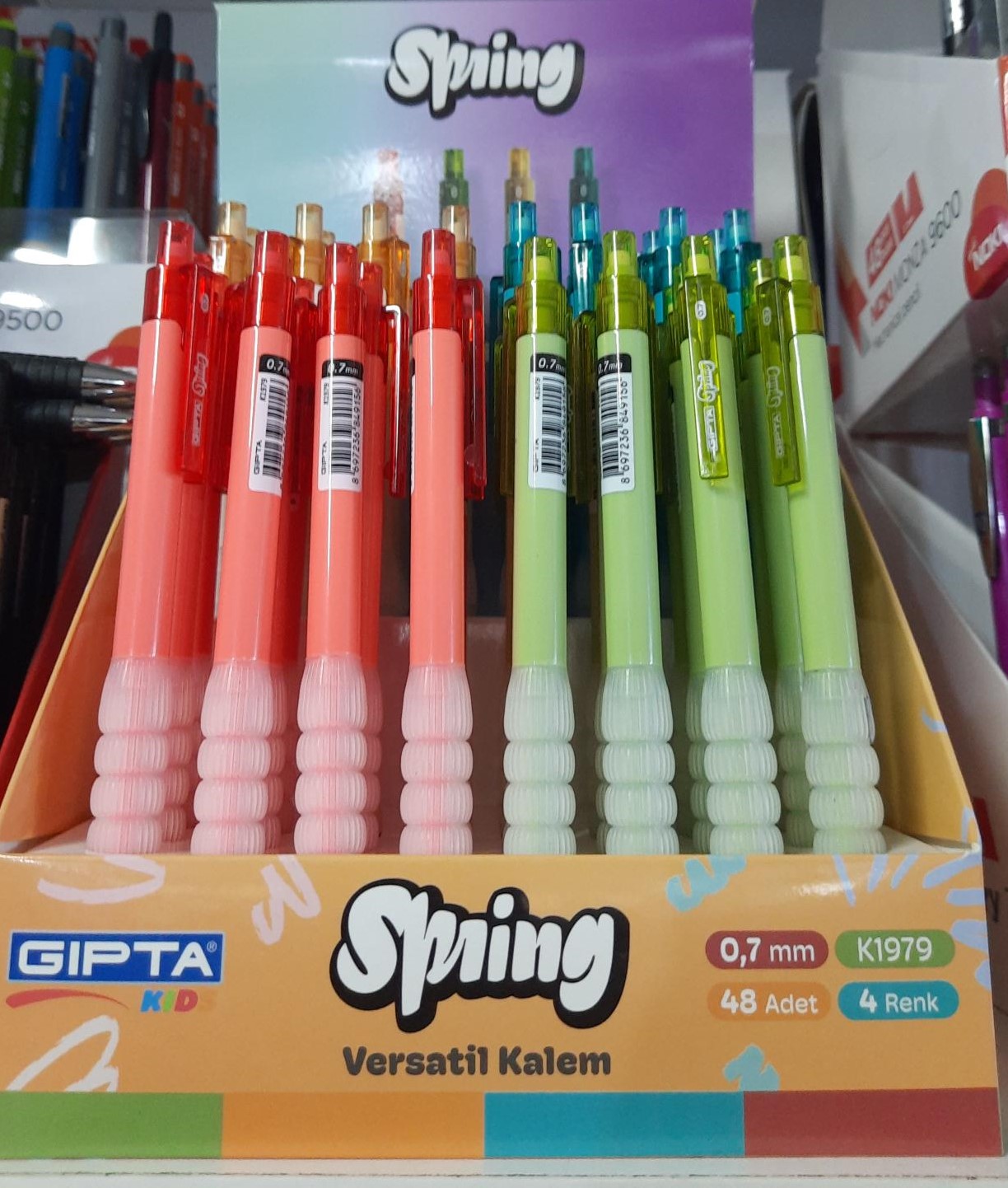VERSATİL KALEM SPRİNG 4 RENK 07 MM 48 Lİ GIPTA - K1979