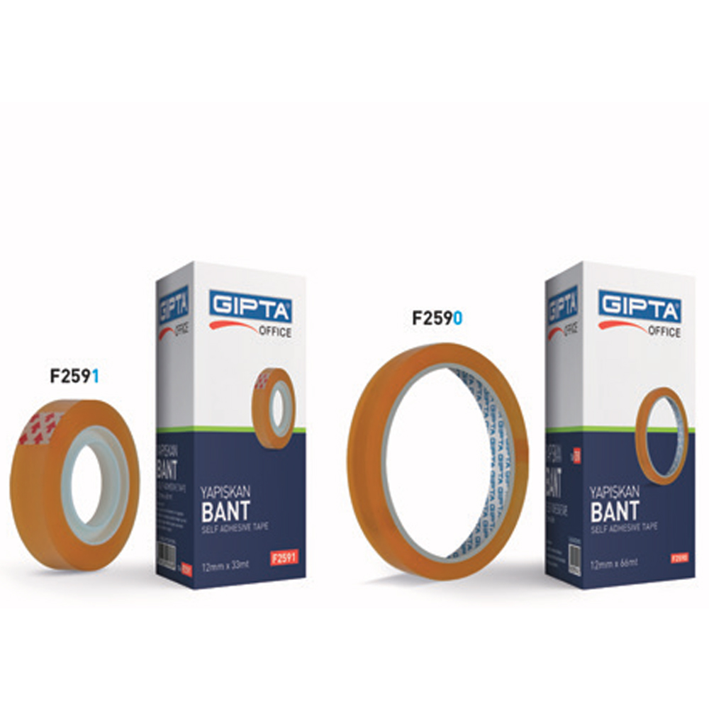 GIPTA-F259200 OFICCE BANDI 12 MM 10 MT AKRILIK SARI