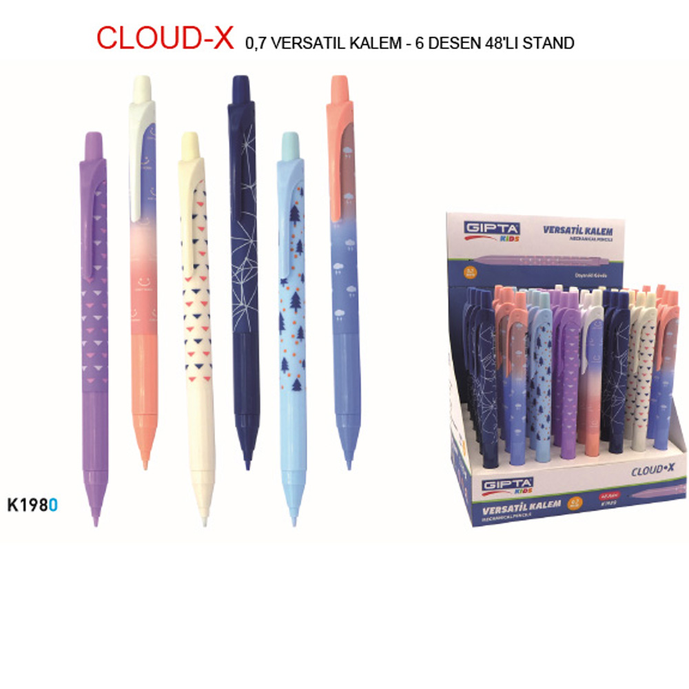 GIPTA-K198000 VERSATIL KALEM 07 MM CLOUT X 48 LI STAND