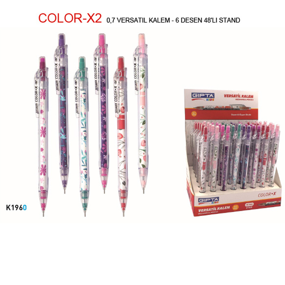 GIPTA-K196000 VERSATIL KALEM 07 MM COLOR X 48 LI STAND