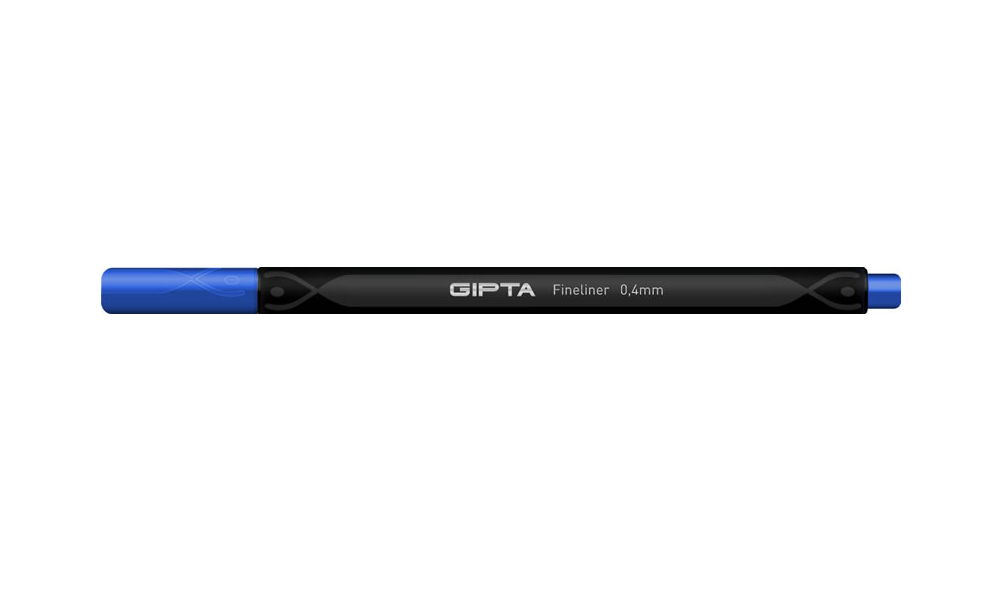 GIPTA-K600003 KARTON KUTULU ÜÇGEN FINELINER 0.4 MM LACIVERT