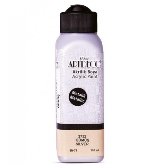 ARTDECO AKRİLİK BOYA 140 ML GÜMÜŞ RENK LİSANS - 3722