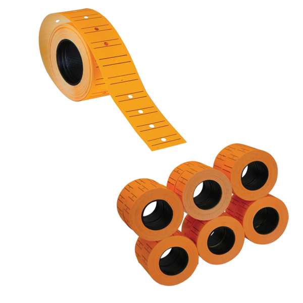 TANEX- ÇIZGILI FIYAT 12X21 MM ETIKETI 800 LÜ TURUNCU