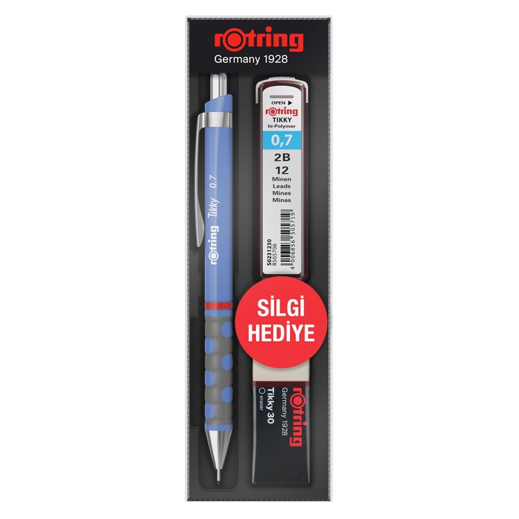 ROTRİNG TİKKY MİN SİLGİ 3'LÜ OKUL SETİ 07 MM MENEKŞE MAVİ RO-KK07-07-MMAVI