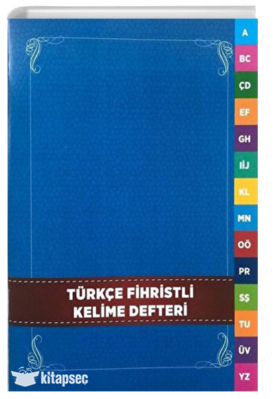 KARATAY TÜRKÇE KELİME FİHRİSTİ DEFTERİ - KARTON KAPAK 4E - 4918