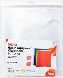 DERYA-60170-10 NOKI HAZIR KITAP KABI YAPISKANLI A4 10 LU SEFFAF