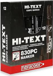 DERYA-830PCS HITEXT MARKER KESIK UÇ SIYAH