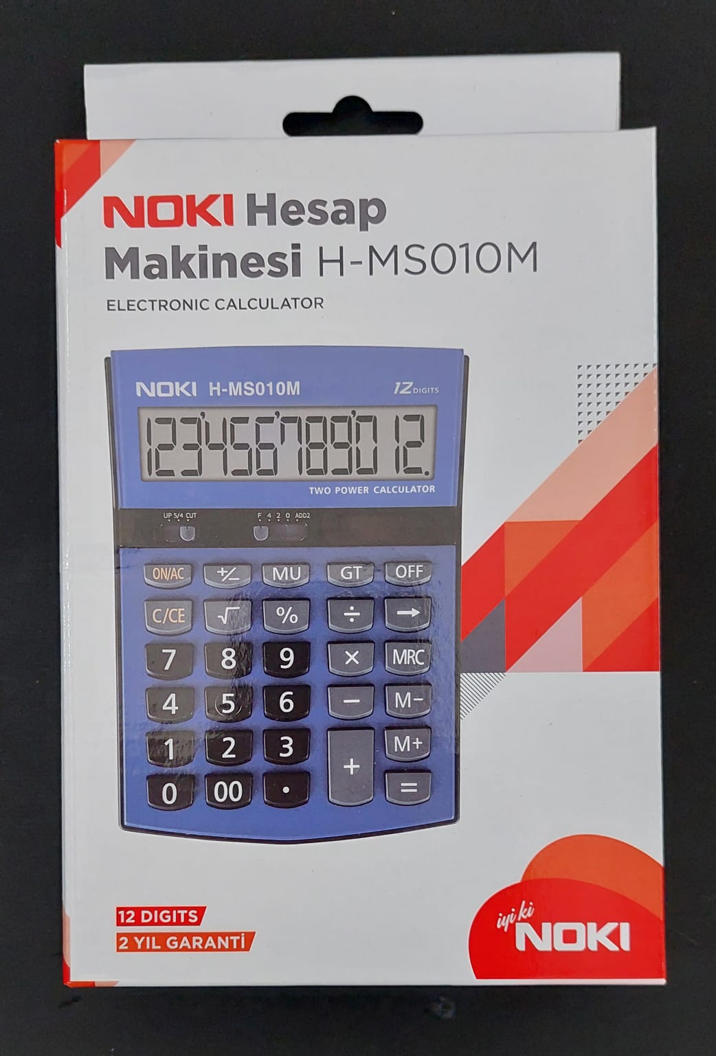 DERYA H-MS010M HESAP MAKİNESİ 12 DGT MAVİ