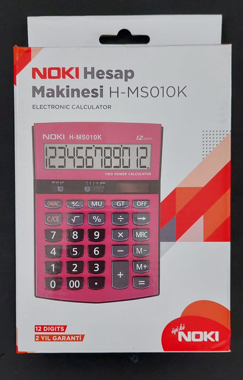 HESAP MAKİNASI 12 HANELİ KIRMIZI DERYA H-MS010K