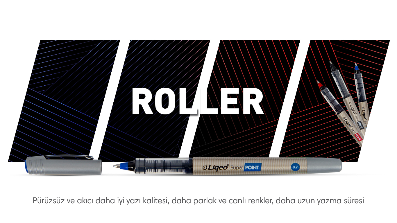 LİQEO ROLLER KALEM 07 SİYAH - R5004R07-190 - DERYA