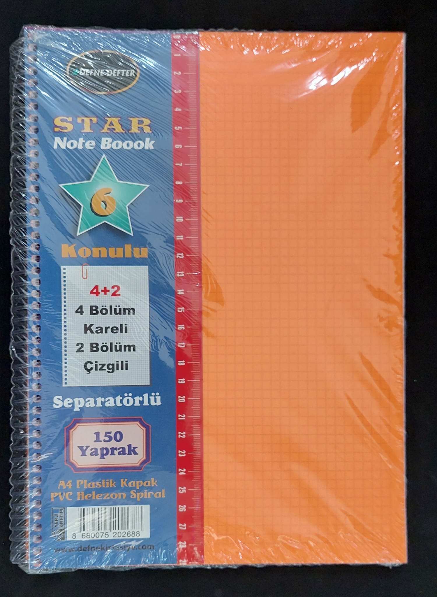 DEFNE-DFN-3968-LOTUS K.K. DİKİŞLİ  METOD DEFTERİ 40 YP ÇİZGİLİ