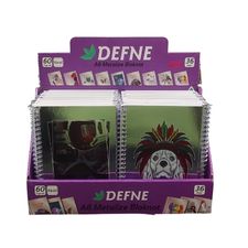 METALİZE KARELİ NOT DEFTERİ 60 YP A6 DEFNE-5771