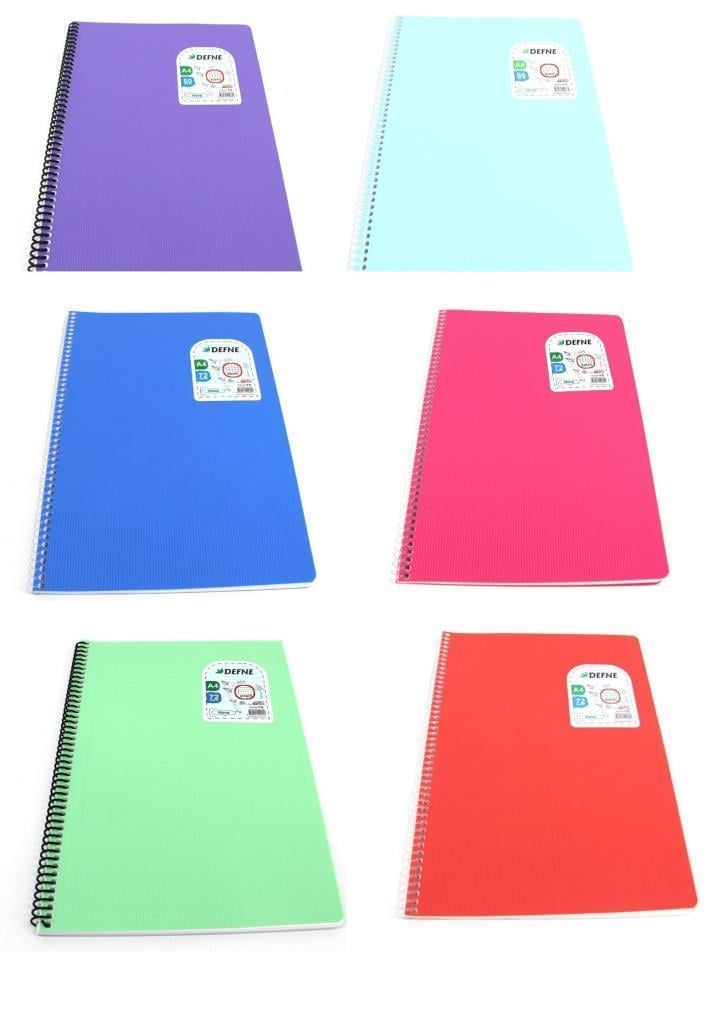 NOVA ÇİZGİSİZ DEFTER 96 YP SİPİRALLİ PP KAPAK A4 DEFNE-2855