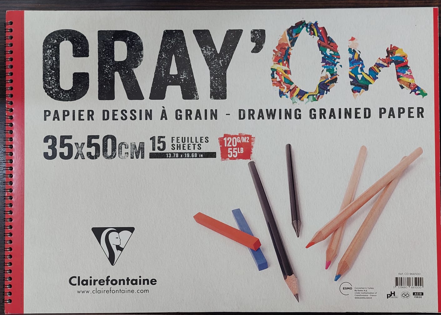 23,5-CD966500 RESIM DEFTERI 15 YP CRAY ÖN ÇIZIM BLOK 35X50 CM 120 GR