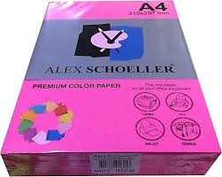 ERKAM-ALX-742 ALEX A4 FOSFORLU FOTOKOPI KAGIDI 500 LÜ PEMBE