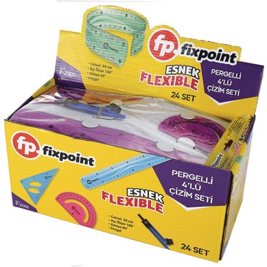 FIXPOINT-P2500 PLASTIK ESNEK ÇIZIM SETI 4 LÜ