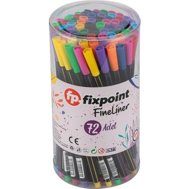 FIXPOINT-P5655 PVC KUTU FINELINER KALEM 0.4 MM 72 LI