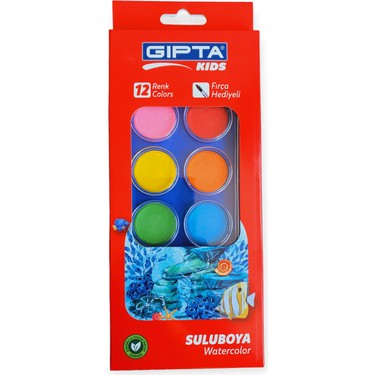 SULU BOYA 12 RENK BÜYÜK BOY 28mm 4-K500200-5001 GIPTA