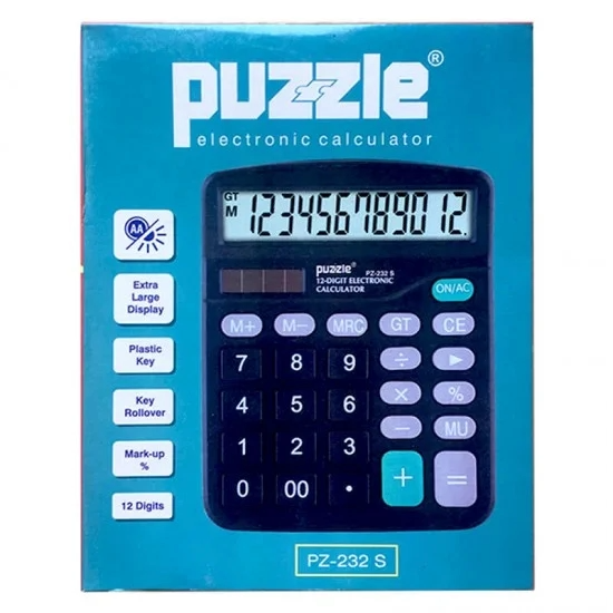 PUZZLE PZ-232 HESAP MAKINASI ORTA BOY 12 HANE