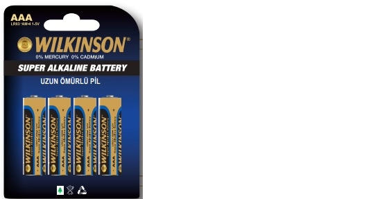 WILKINSON-0010 WILKINSON LR03916 ALKALIN KUMANDA 4 LÜ AAA 1,5 V