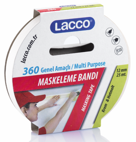 MASKELEME BANDI 12 MM 25 MT LACCO - 360