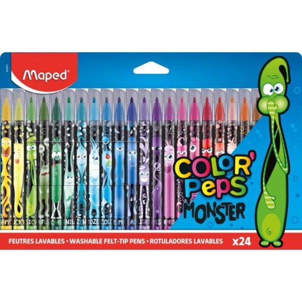 MAPED-845401 COLOR PEPS MONSTER KEÇELİ KALEM 24 LÜ