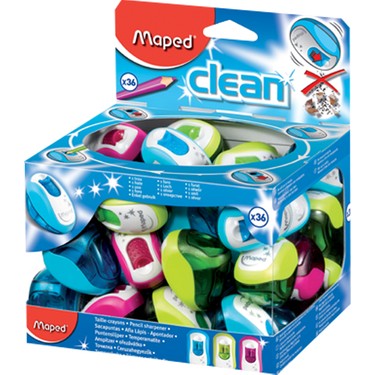MAPED-30210 CLEAN KALEMTRAŞ ÇİFT HAZNELİ