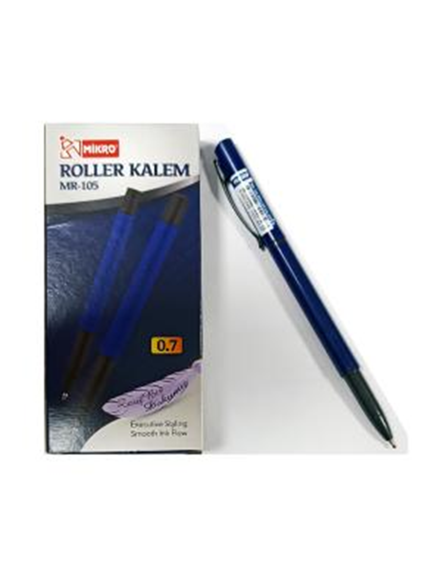 ŞAHİN-MR105 MİKRO ROLLER KALEM MAVİ 07 MM STANDLI 48 Lİ