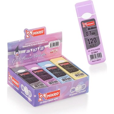 MİKRO KALEM UCU PASTEL RENK 120 Lİ 07 MİN 60 MM 12 Lİ PK ŞAHİN-M1260P