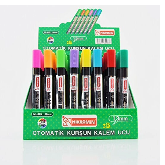 ŞAHİN-M625 MİKRO 1.3MM KURŞUN KALEM UCU STANDLI 48 Lİ