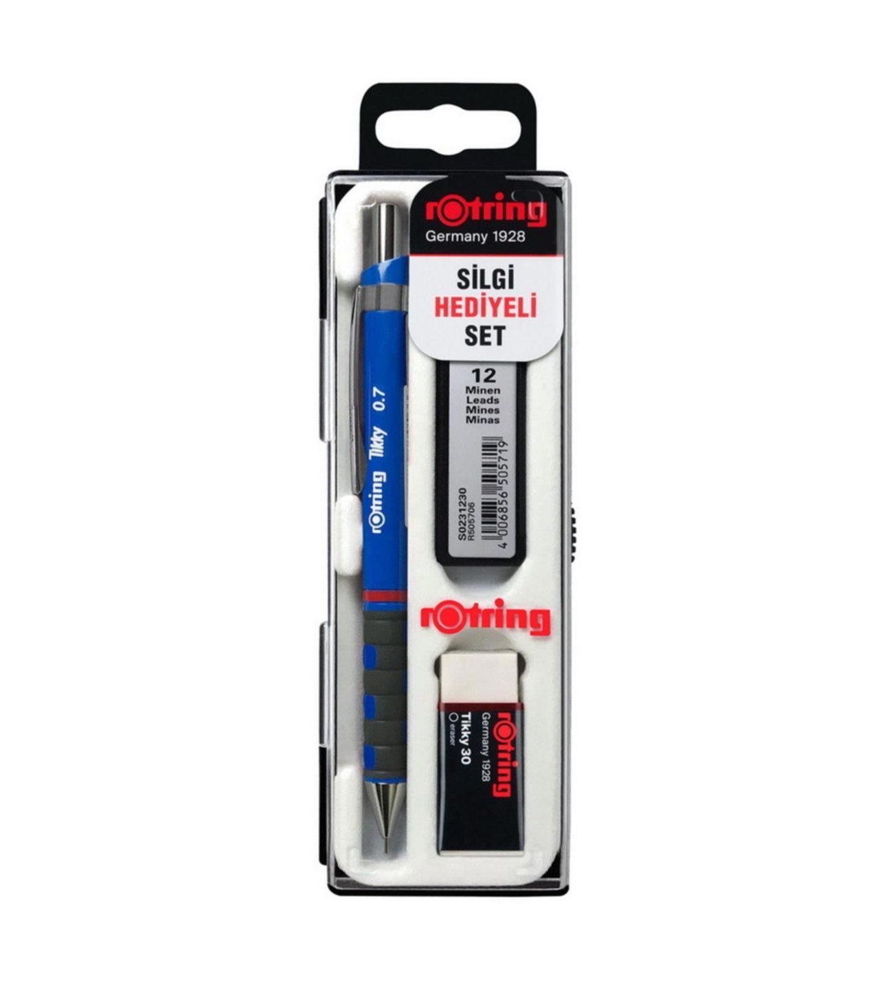 ROTRİNG TİKKY MİN SİLGİ 3'LÜ OKUL SETİ 07 MM MAVİ RO-KK07-07M