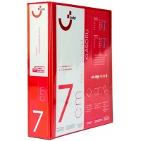 34,4-20072 FIRMA KLASÖRÜ  7 CM MEKANIZMALI 2 DELIKLI IÇ CEPLI KIRMIZI