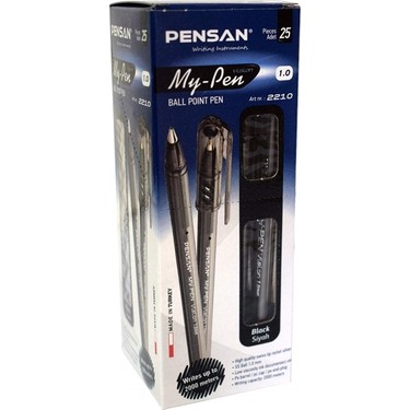 PENSAN MY-PEN TÜKENMEZ KALEM SİYAH 25 Lİ - PE02210TKSI
