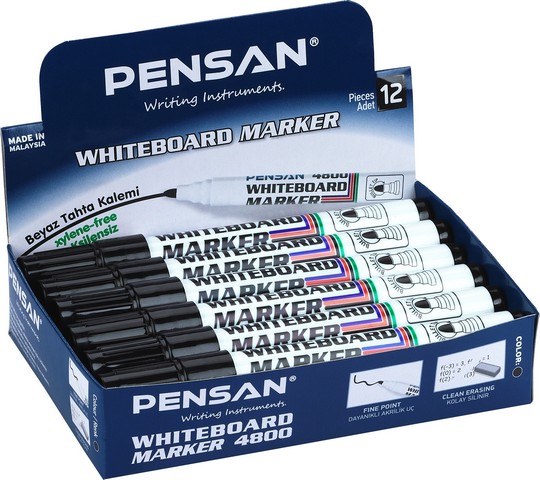 TAHTA KALEMİ SİYAH 12 Lİ PK PENSAN-4800