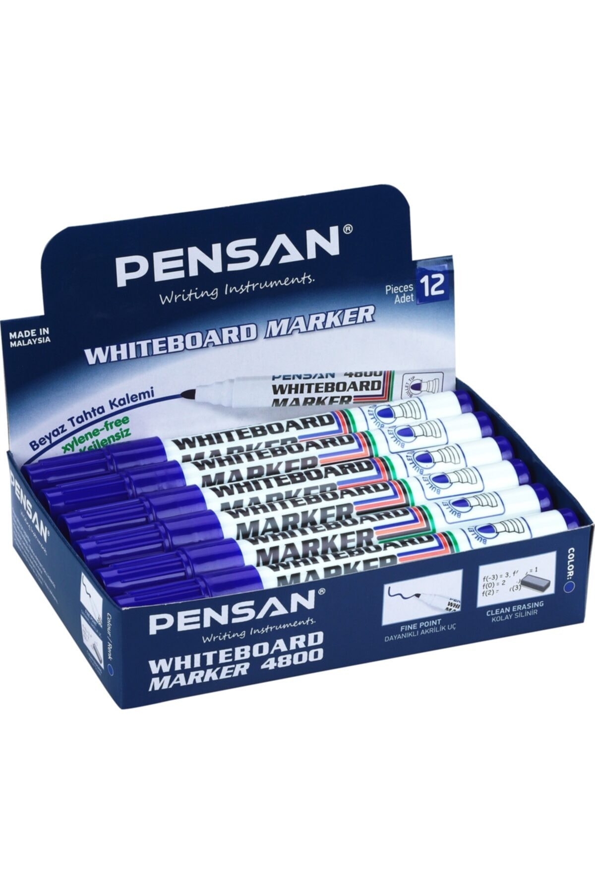 TAHTA KALEMİ MAVİ 12 Lİ PK PENSAN-4800