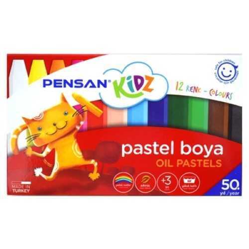 KİDZ PASTEL BOYA 12 RENK - 98060 - PENSAN