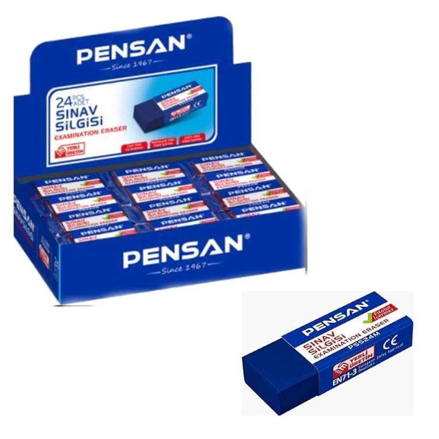 SINAV SİLGİSİ 24 LÜ  - PE99909SSMAVİ PENSAN