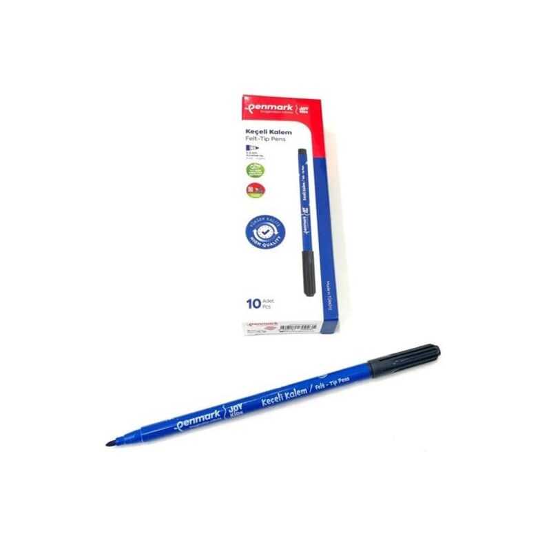 PENMARK--HS705 02 SÜPER YIKANABILIR KEÇELI KALEM 10 LU KUTU MAVI