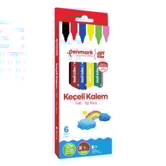 PENMARK--HS706 06 SÜPER YIKANABILIR JUMBO KEÇELI KALEM 6 LI SET