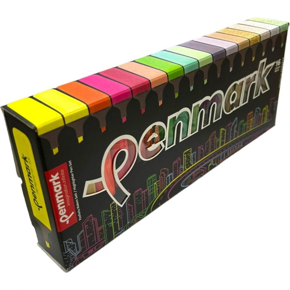 PENMARK--HS505 16S FOSFORLU KALEM 16 LI SÜPER KUTU