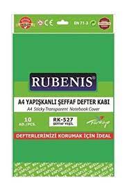 RUBENIS-RK527 BUZLU YAPISKANLI A4 SEFFAF DEFTER KABI YESIL