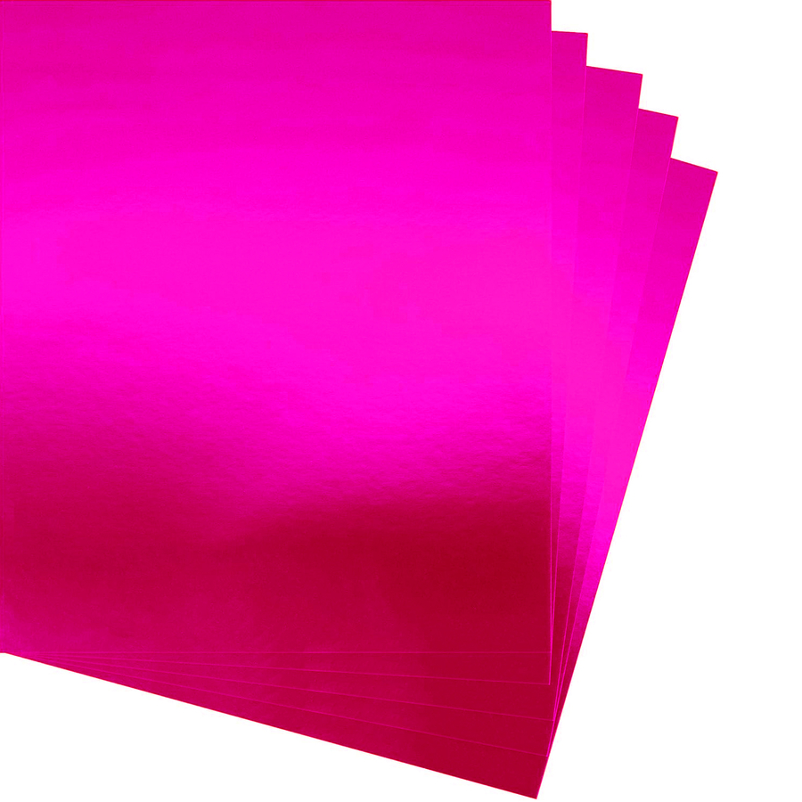 VIVA-5527 PUTI METALIK FON KARTONU 50X70 CM PEMBE 25 LI
