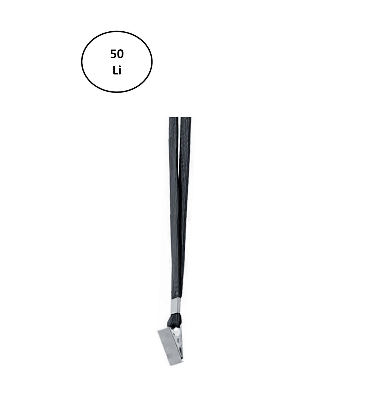 VIVA-7699 INOX METAL KLIPSLI ASKI IPI SIYAH 50 LI