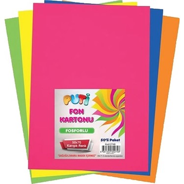VIVA-2731 PUTI FOSFORLU FON KARTONU 50X70 CM TURUNCU 50 LI