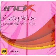VIVA-2335 INOX YAPISKANLI FOSFORLU NOT KAGIDI 75X75 MM 80 YP PEMBE